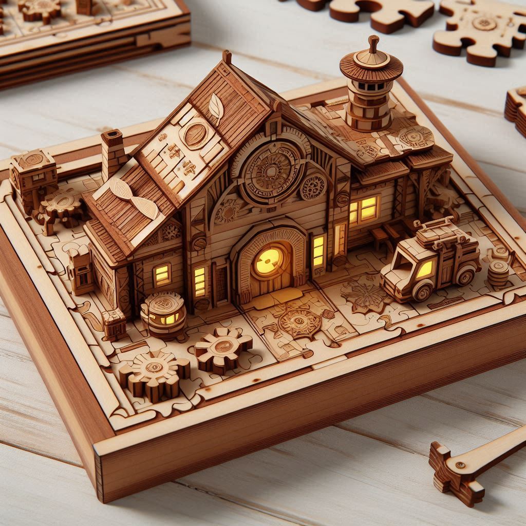 Puzzle 3D en bois